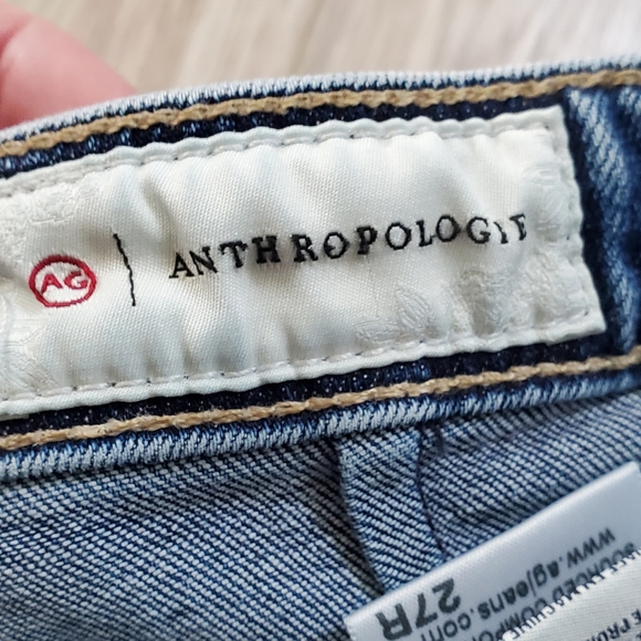 Anthropologie+AG "Stevie" Ankle Button Fly Slim Straight Jeans 27, EUC - Picture 12 of 15